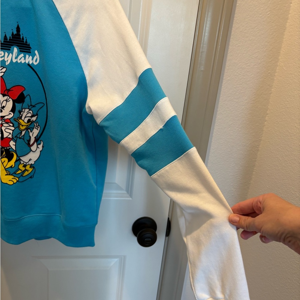 Disneyland Fab 5 Blue and White Zipper Hoodie Sweatshirt, L - Picture 15 of 15